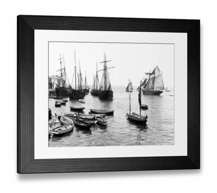 Framed Print : Appledore Fishing Boats Victorian period Framed Print : Appledore Fishing Boats Victorian period
