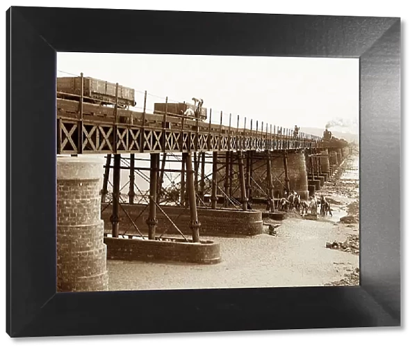 Railway bridge over the River Kent, Arnside, early 1900s
