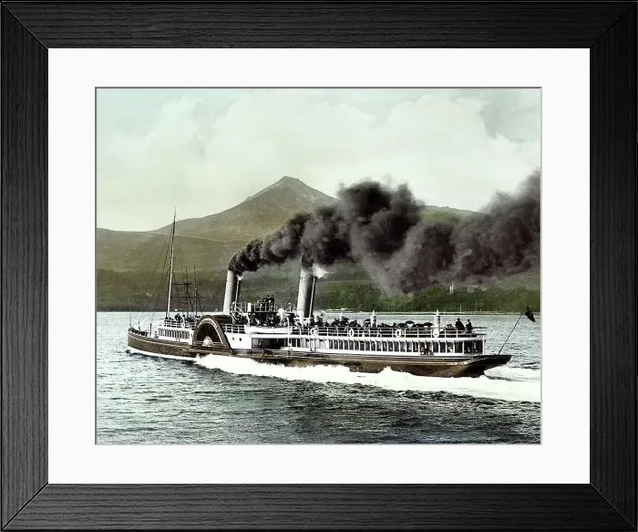 Framed Print : Paddle steamer Ivanhoe Isle of Arran Victorian period Framed Print : Paddle steamer Ivanhoe Isle of Arran Victorian period
