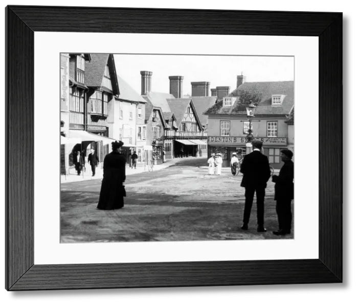 Framed Print : Arundel Market Square Victorian period Framed Print : Arundel Market Square Victorian period