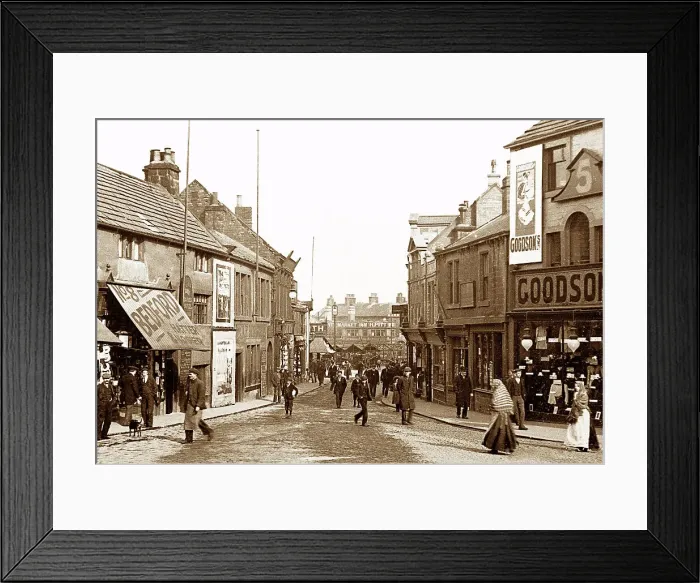 Framed Print : Barnsley Queen Street early 1900s Framed Print : Barnsley Queen Street early 1900s