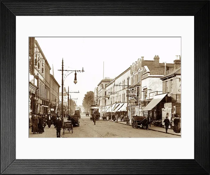 Framed Print : West Croydon London Road early 1900s Framed Print : West Croydon London Road early 1900s