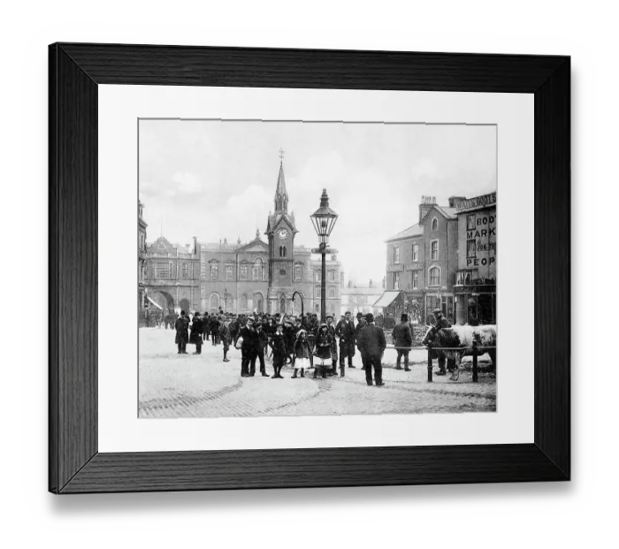 Framed Print : Aylesbury Market Square Victorian period Framed Print : Aylesbury Market Square Victorian period