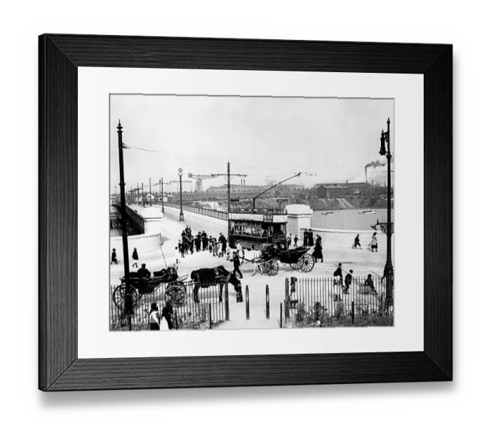 Framed Print : Walney Bridge Barrow in Furness Edwardian period Framed Print : Walney Bridge Barrow in Furness Edwardian period