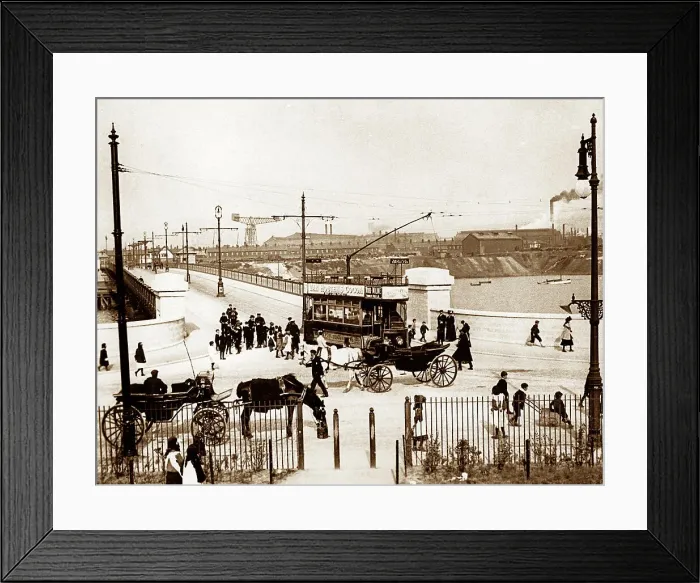 Framed Print : Walney Bridge, Barrow-in-Furness, early 1900s Framed Print : Walney Bridge, Barrow-in-Furness, early 1900s