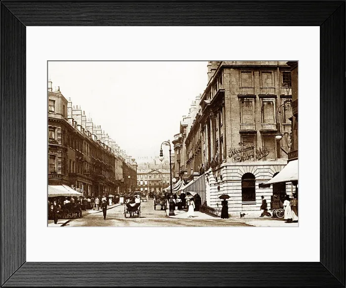 Framed Print : Bath Milsom Street early 1900s Framed Print : Bath Milsom Street early 1900s
