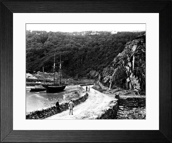 Framed Print : Barmouth Aberamffra Harbour in the 1860s Framed Print : Barmouth Aberamffra Harbour in the 1860s