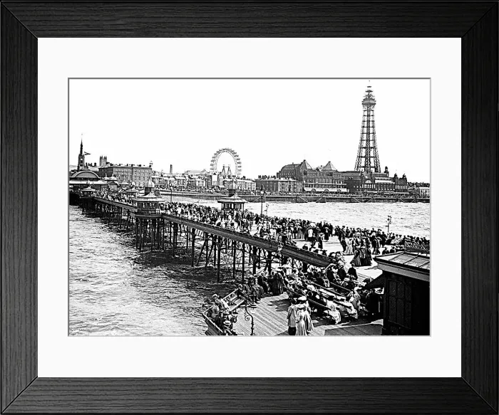 Framed Print : Blackpool from a pier Framed Print : Blackpool from a pier