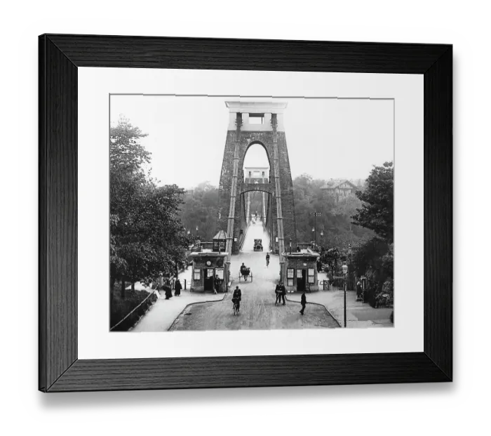 Framed Print : Clifton Suspension Bridge, Bristol, early 1900s Framed Print : Clifton Suspension Bridge, Bristol, early 1900s