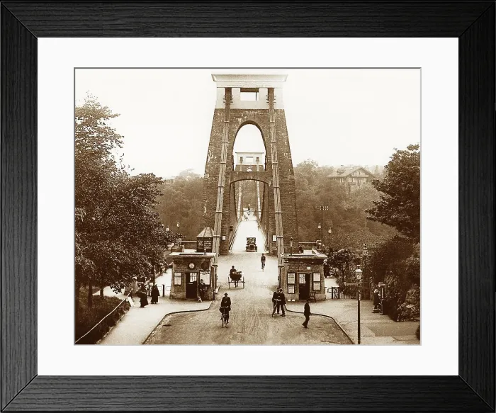 Framed Print : Bristol Suspension Bridge probably 1920s Framed Print : Bristol Suspension Bridge probably 1920s