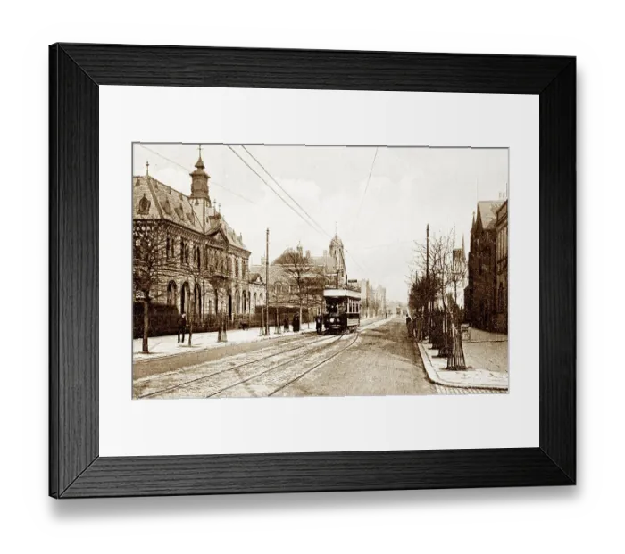 Framed Print : Barrow-in-Furness Abbey Road early 1900s