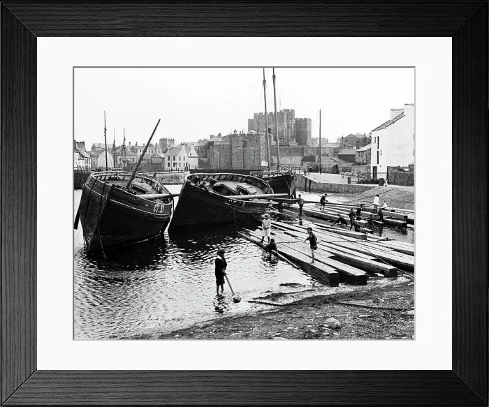 Framed Print : Castletown Harbour Isle of Man Victorian period Framed Print : Castletown Harbour Isle of Man Victorian period