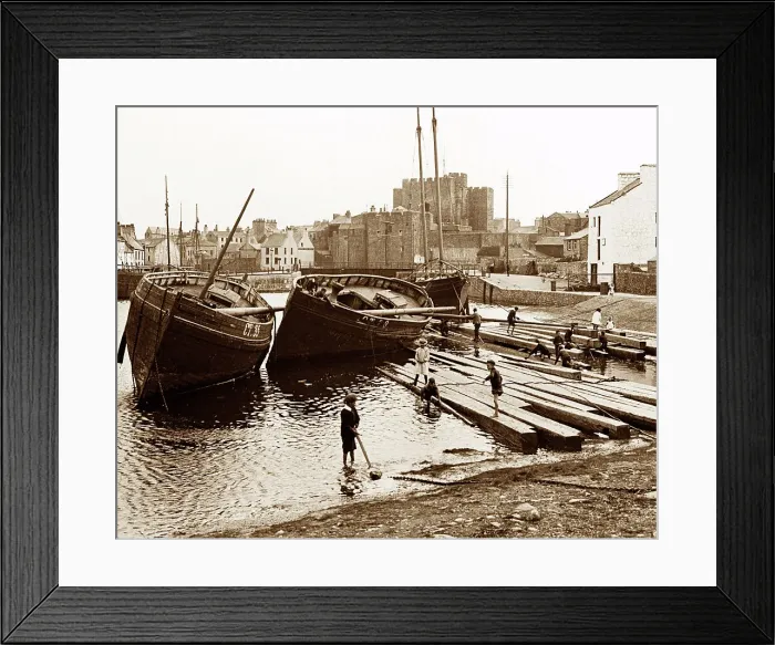 Framed Print : Castletown Harbour, Isle of Man, Victorian period Framed Print : Castletown Harbour, Isle of Man, Victorian period