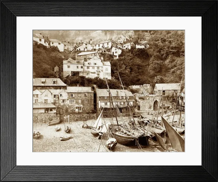 Framed Print : Clovelly, Victorian period Framed Print : Clovelly, Victorian period