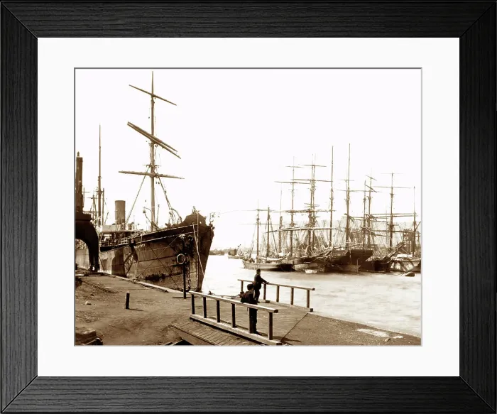 Framed Print : Cardiff Docks Victorian period Framed Print : Cardiff Docks Victorian period