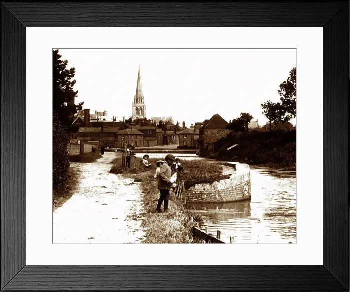 Framed Print : Chichester from the River Victorian period Framed Print : Chichester from the River Victorian period