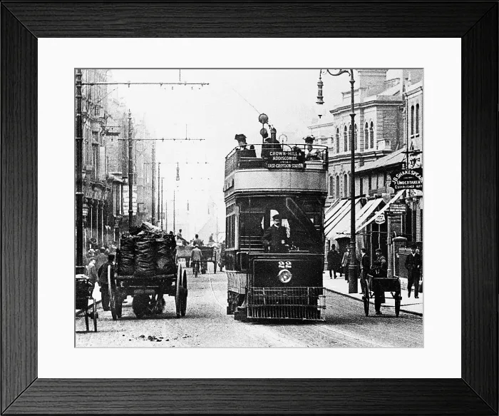 Framed Print : Croydon George Street Edwardian period Framed Print : Croydon George Street Edwardian period
