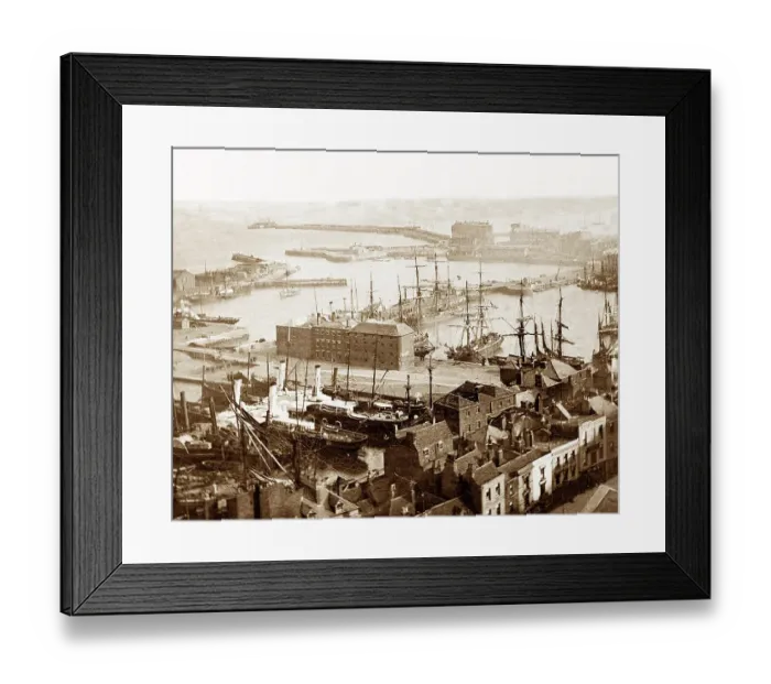 Framed Print : Dover Harbour Victorian period Framed Print : Dover Harbour Victorian period