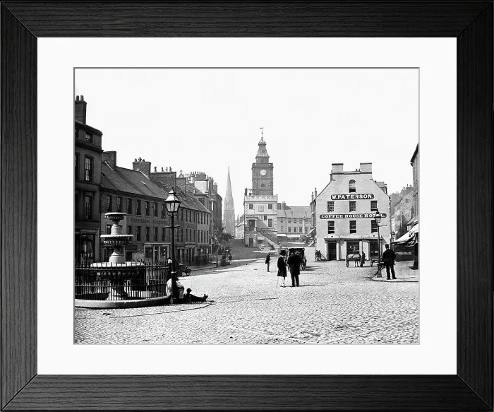 Framed Print : Dumfries High Street Victorian period Framed Print : Dumfries High Street Victorian period