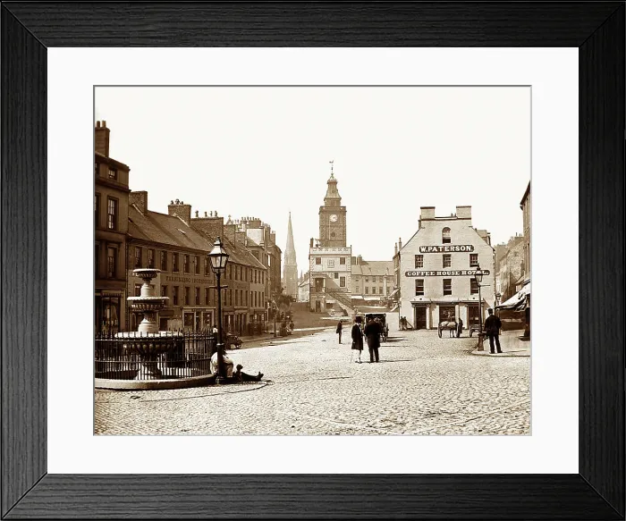 Framed Print : Dumfries High Street, Victorian period Framed Print : Dumfries High Street, Victorian period