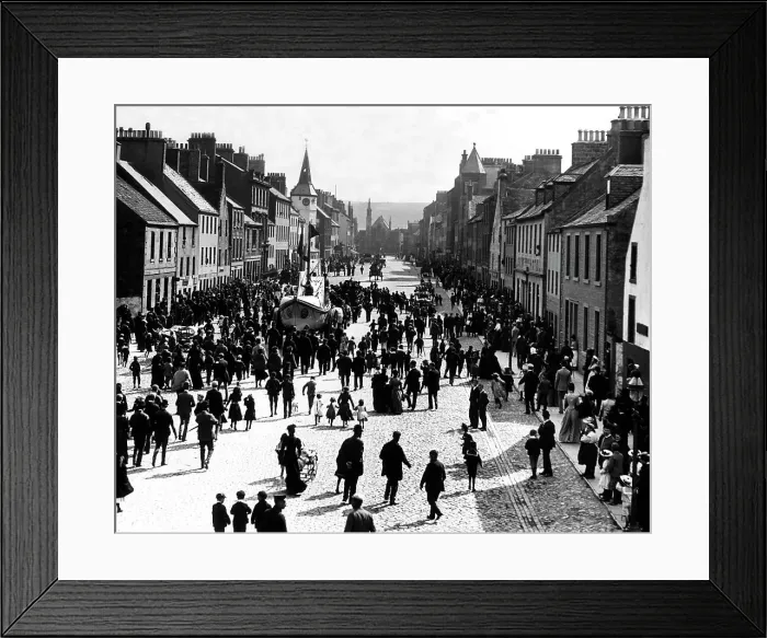 Framed Print : Lifeboat Day in Dunbar Victorian period Framed Print : Lifeboat Day in Dunbar Victorian period