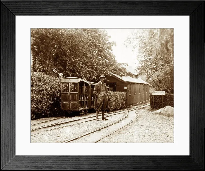 Framed Print : Groudle Glen Isle of Man Miniature Railway early 1900s Framed Print : Groudle Glen Isle of Man Miniature Railway early 1900s