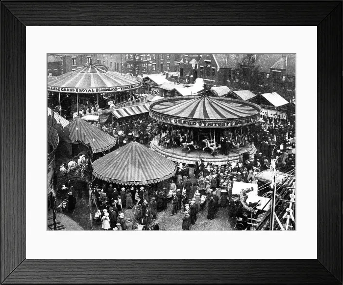 Framed Print : Grimsby Fair, early 1900s Framed Print : Grimsby Fair, early 1900s