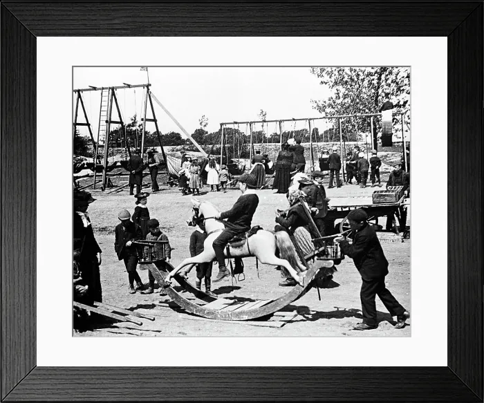 Framed Print : Hampstead Heath children's playground London Framed Print : Hampstead Heath children's playground London