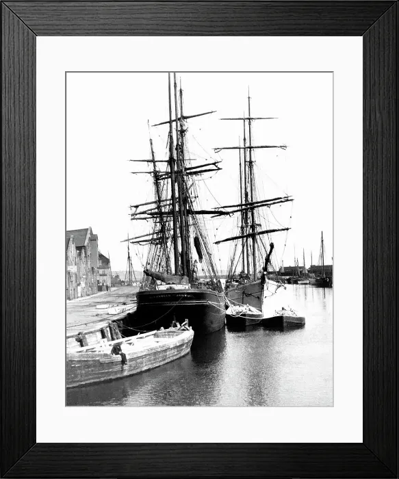 Framed Print : Harwich Docks Victorian period Framed Print : Harwich Docks Victorian period