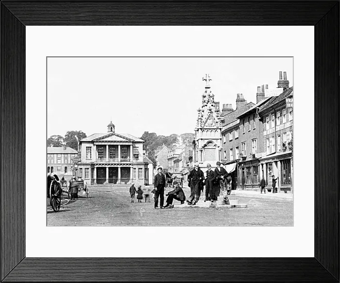 Framed Print : Henley Upon Thames Market Place Victorian period Framed Print : Henley Upon Thames Market Place Victorian period