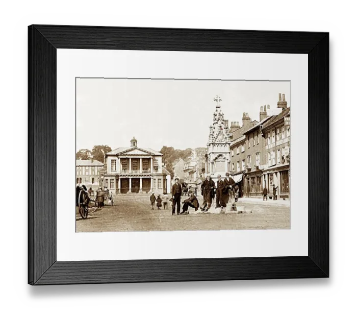 Framed Print : Market Place, Henley on Thames, Victorian period Framed Print : Market Place, Henley on Thames, Victorian period