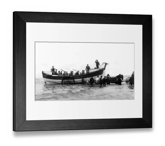 Framed Print : Hayle Lifeboat early 1900s Framed Print : Hayle Lifeboat early 1900s