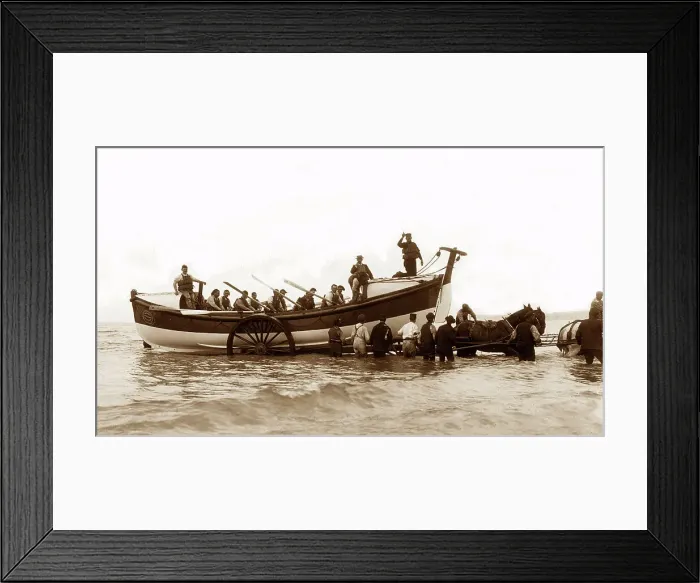 Framed Print : Hayle lifeboat, Cornwall, Victorian period Framed Print : Hayle lifeboat, Cornwall, Victorian period