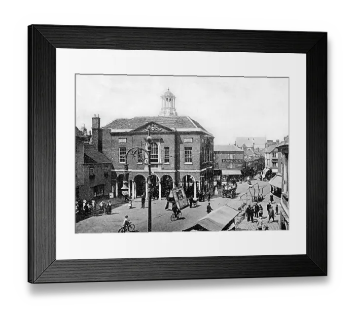 Framed Print : High Wycombe Market Place early 1900s Framed Print : High Wycombe Market Place early 1900s
