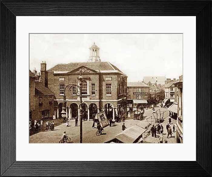 Framed Print : High Wycombe Market Place early 1900s Framed Print : High Wycombe Market Place early 1900s