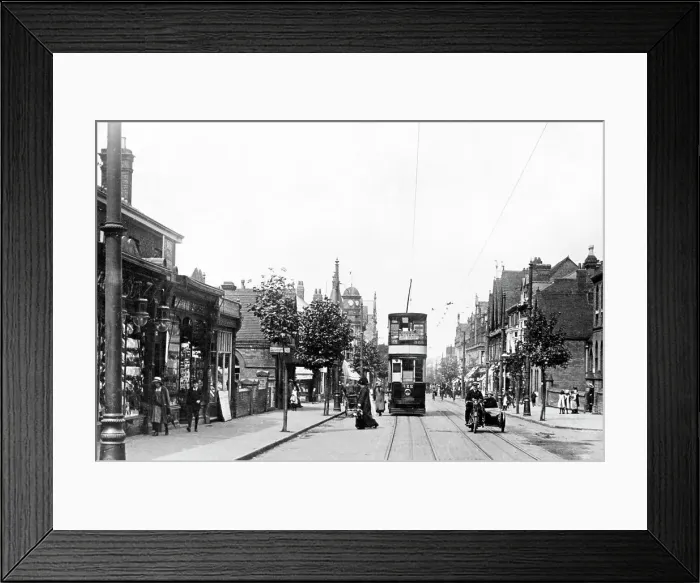 Framed Print : High Street, Kings Heath Birmingham early 1900's Framed Print : High Street, Kings Heath Birmingham early 1900's