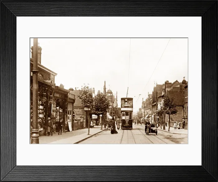 Framed Print : King's Heath High Street Birmingham probably 1920s Framed Print : King's Heath High Street Birmingham probably 1920s