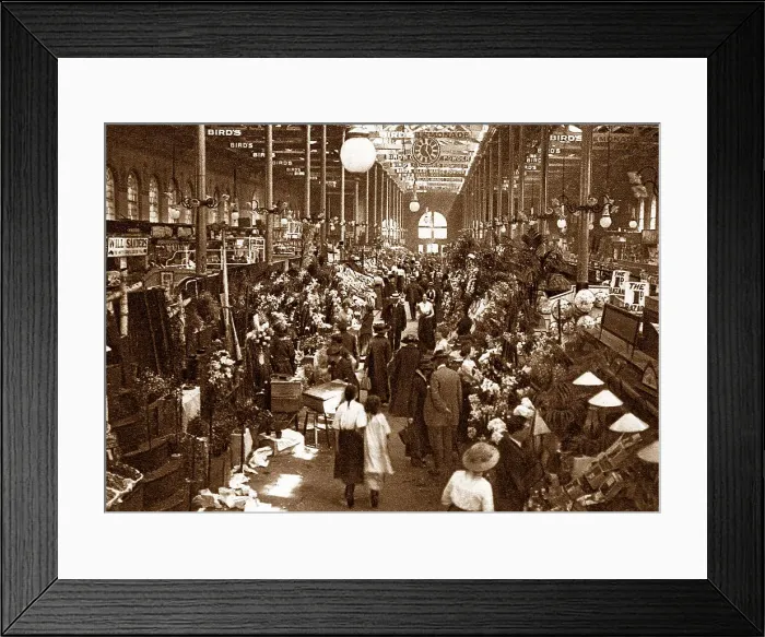 Framed Print : Birmingham Market Hall early 1900s Framed Print : Birmingham Market Hall early 1900s