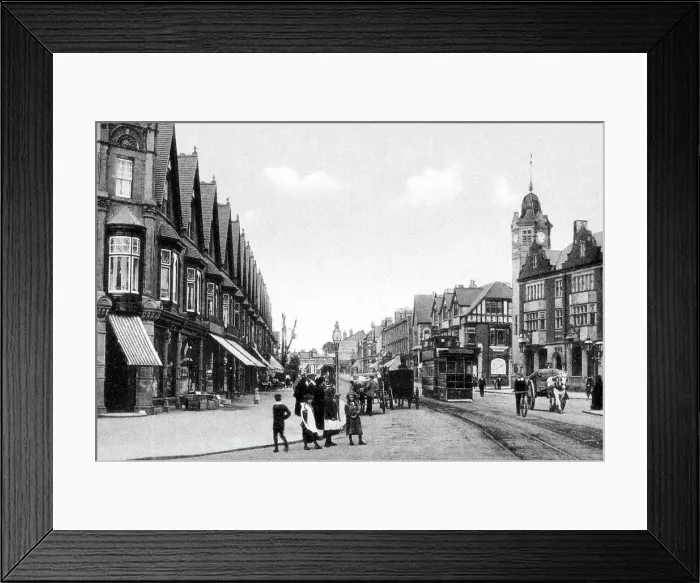 Framed Print : Alcester Road, Mosely, Birmingham early 1900's Framed Print : Alcester Road, Mosely, Birmingham early 1900's