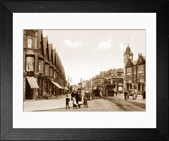 Framed Print : Moseley Alcester Road Birmingham early 1900s Framed Print : Moseley Alcester Road Birmingham early 1900s
