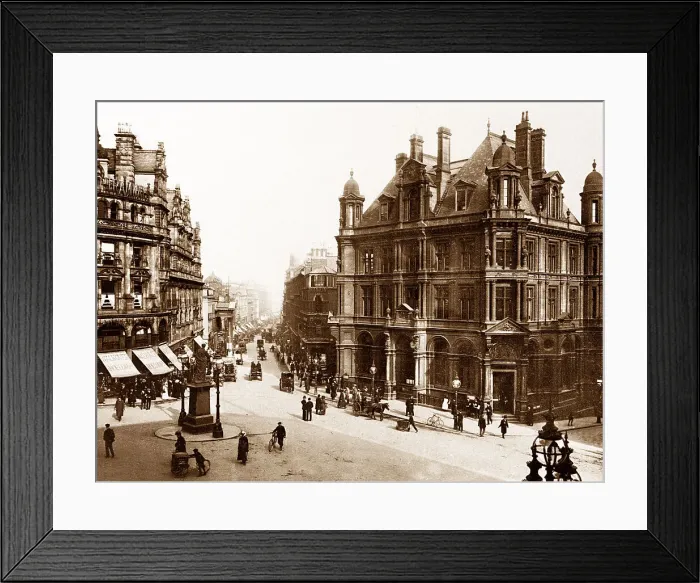 Framed Print : Birmingham Post Office and New Street early 1900s Framed Print : Birmingham Post Office and New Street early 1900s