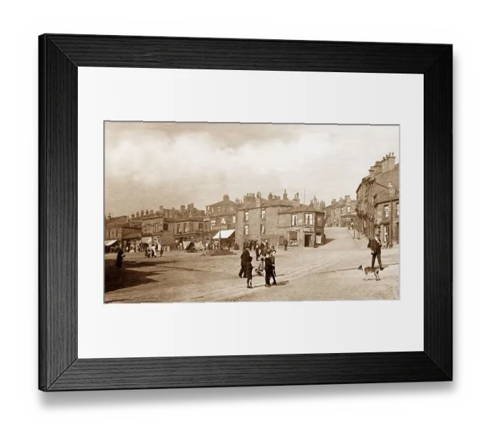 Framed Print : Birstall near Leeds Market Place early 1900s Framed Print : Birstall near Leeds Market Place early 1900s