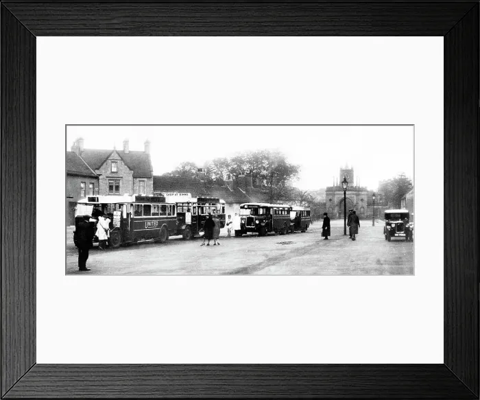 Framed Print : Market Place, Bishop Auckland 1920's Framed Print : Market Place, Bishop Auckland 1920's