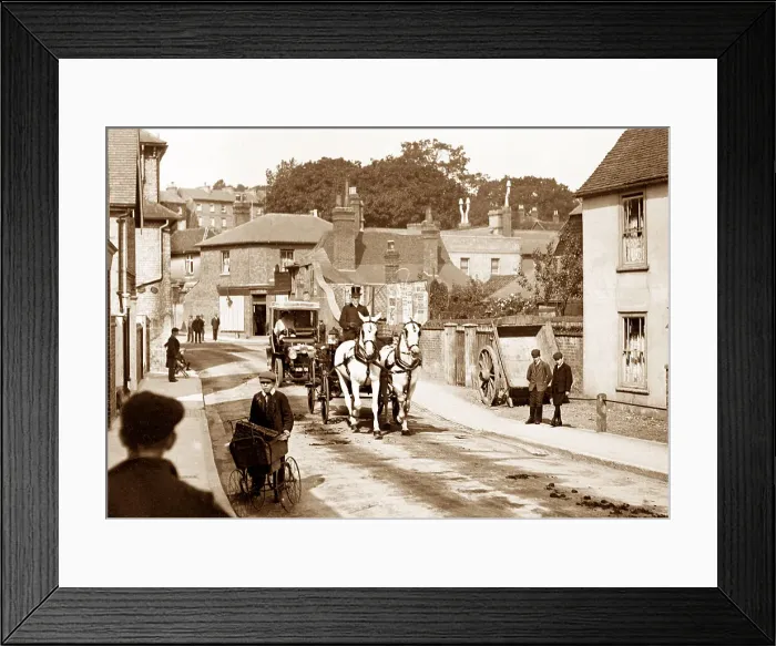 Framed Print : Bishop's Stortford South Street early 1900s Framed Print : Bishop's Stortford South Street early 1900s