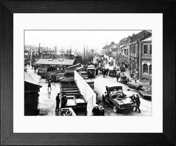 Framed Print : North Shields Fish Quay probably 1920s Framed Print : North Shields Fish Quay probably 1920s