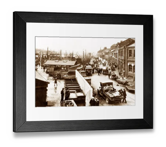 Framed Print : Fish Quay, North Shields early 1900's Framed Print : Fish Quay, North Shields early 1900's