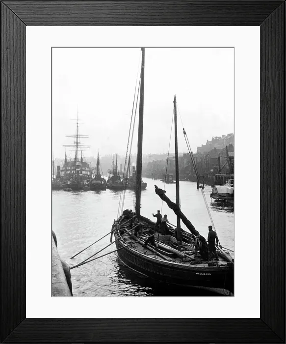 Framed Print : North Shields Maggie Ann fishing boat early 1900s Framed Print : North Shields Maggie Ann fishing boat early 1900s