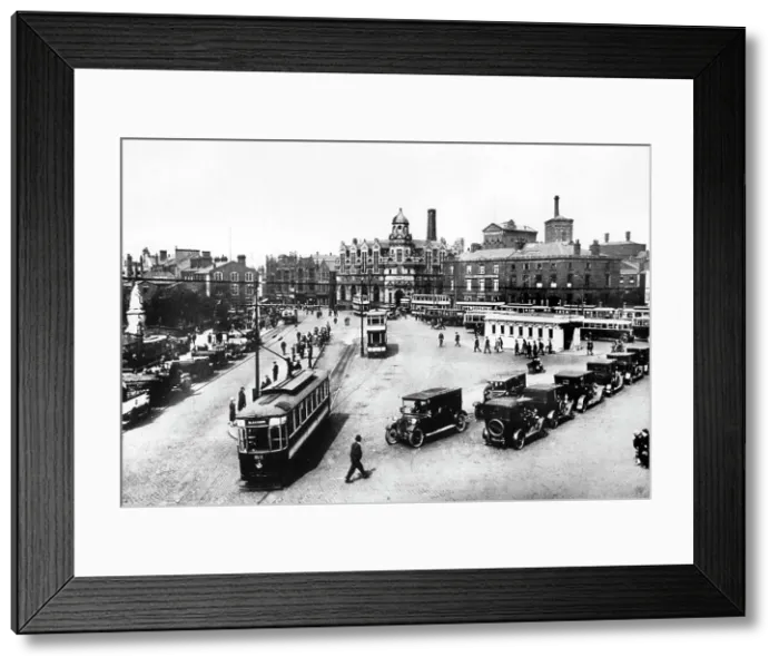 Framed Print : Station Square, Blackburn early 1900's Framed Print : Station Square, Blackburn early 1900's