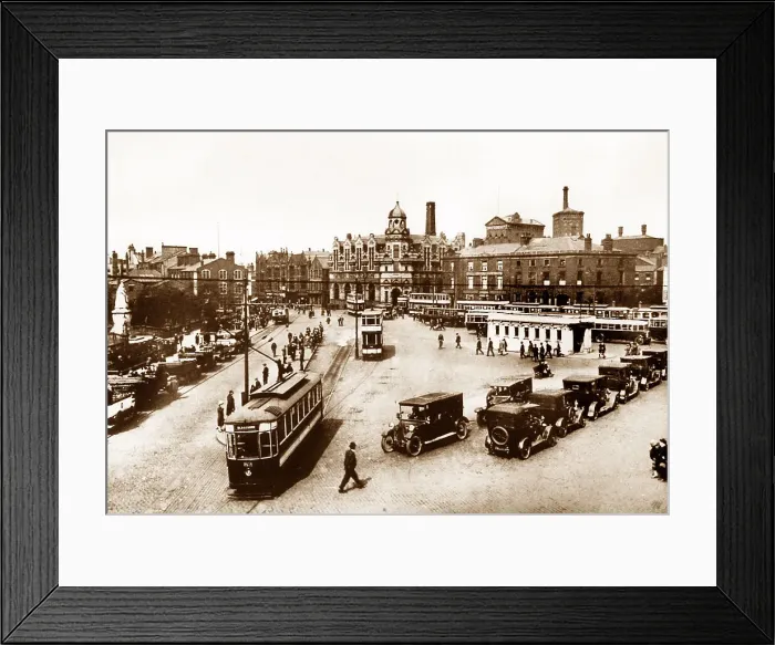 Framed Print : Blackburn Station Square probably 1920s Framed Print : Blackburn Station Square probably 1920s