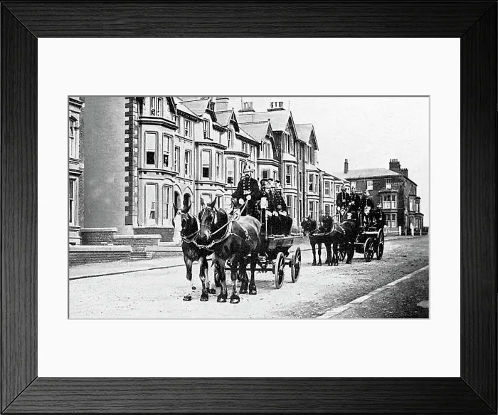 Framed Print : Fire Brigade, Blackpool early 1900's Framed Print : Fire Brigade, Blackpool early 1900's